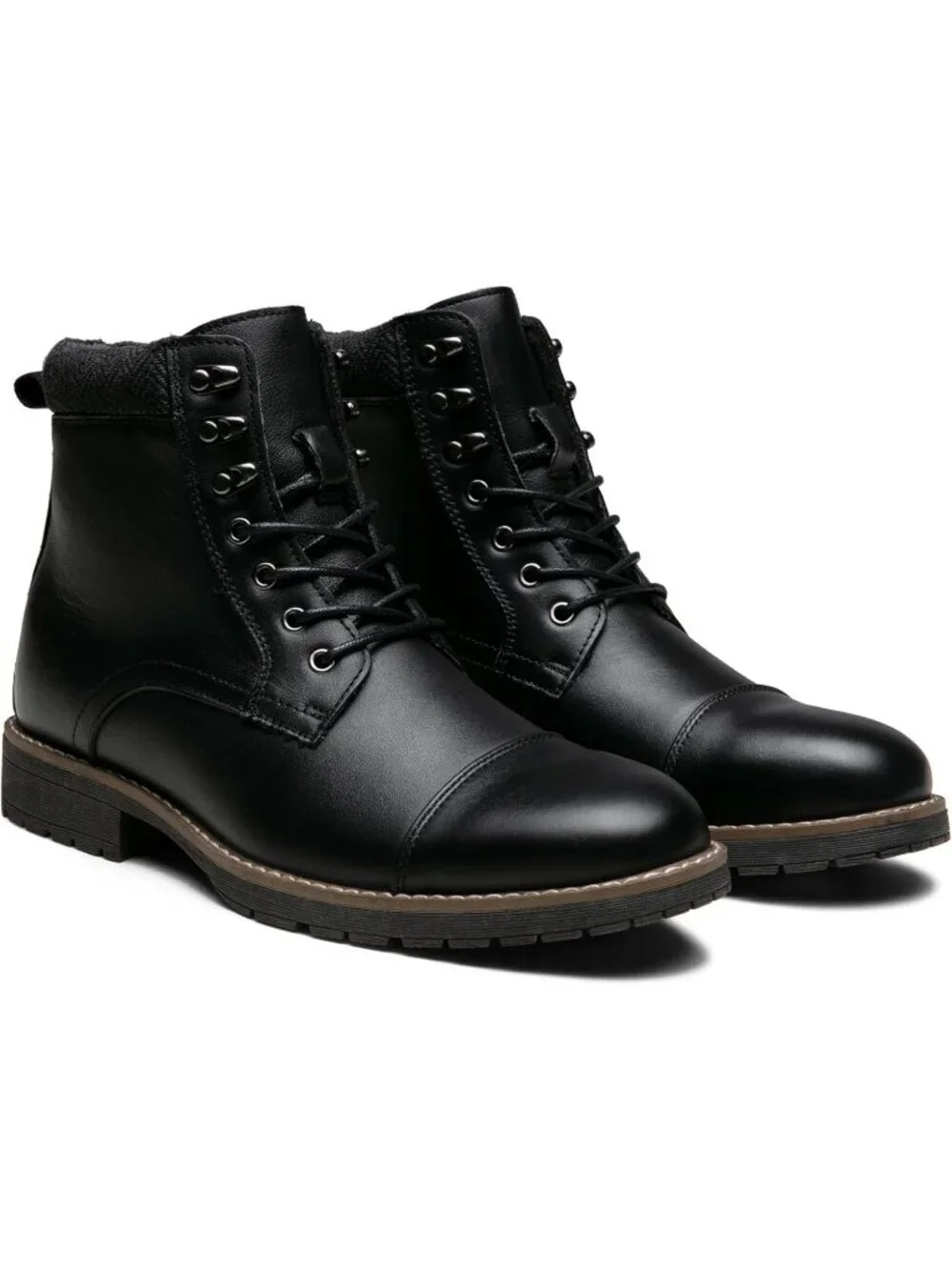 Men's Black Casual Chukka Boots Motorcycle Wear hiking